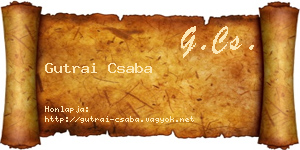 Gutrai Csaba névjegykártya