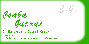 csaba gutrai business card